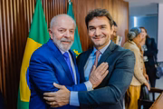Lula e o ministro do Turismo, Celso Sabino