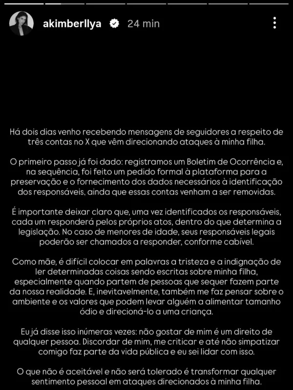 Prints: veja os perfis acusados por Amanda Kimberlly de ataques a Helena - destaque galeria