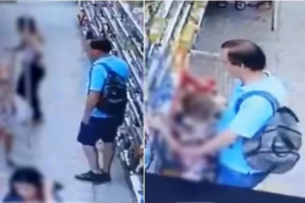 Vídeo: homem é preso por assediar criança de 9 anos em supermercado