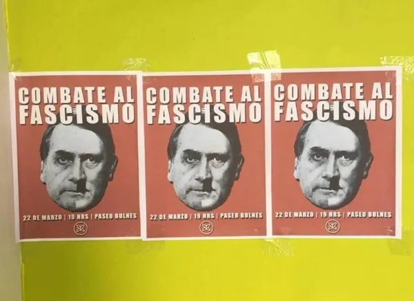 Chile: para convocar protesto, grupo usa rostos de Bolsonaro e Hitler