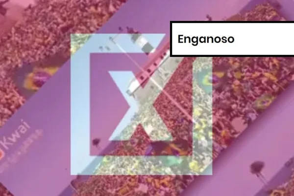 Imagem colorida de post enganoso