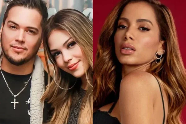 Melody com o pai, Belinho, e Anitta