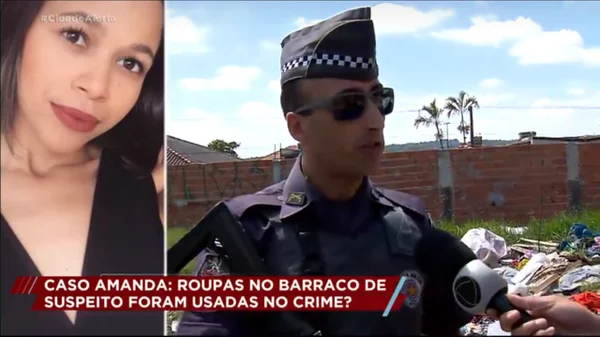 Capitão André Silva Rosa, em entrevista à TV Record, acusa Clayton Santos como autor do crime
