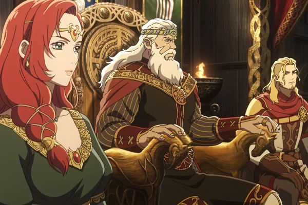 Cena do anime Senhor dos Anéis A Guerra dos Rohirrim