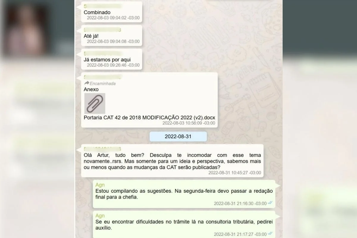 Ex-fiscal da Máfia do ICMS adiantou a advogada mudança em regra tributária - imagem 6 Ex-fiscal da Máfia do ICMS adiantou a advogada mudança em regra tributária - imagem 6