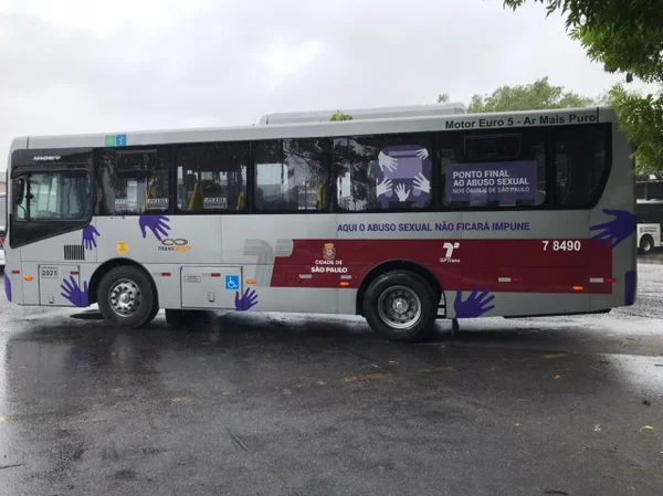 ônibus campanha violencia mulher são paulo