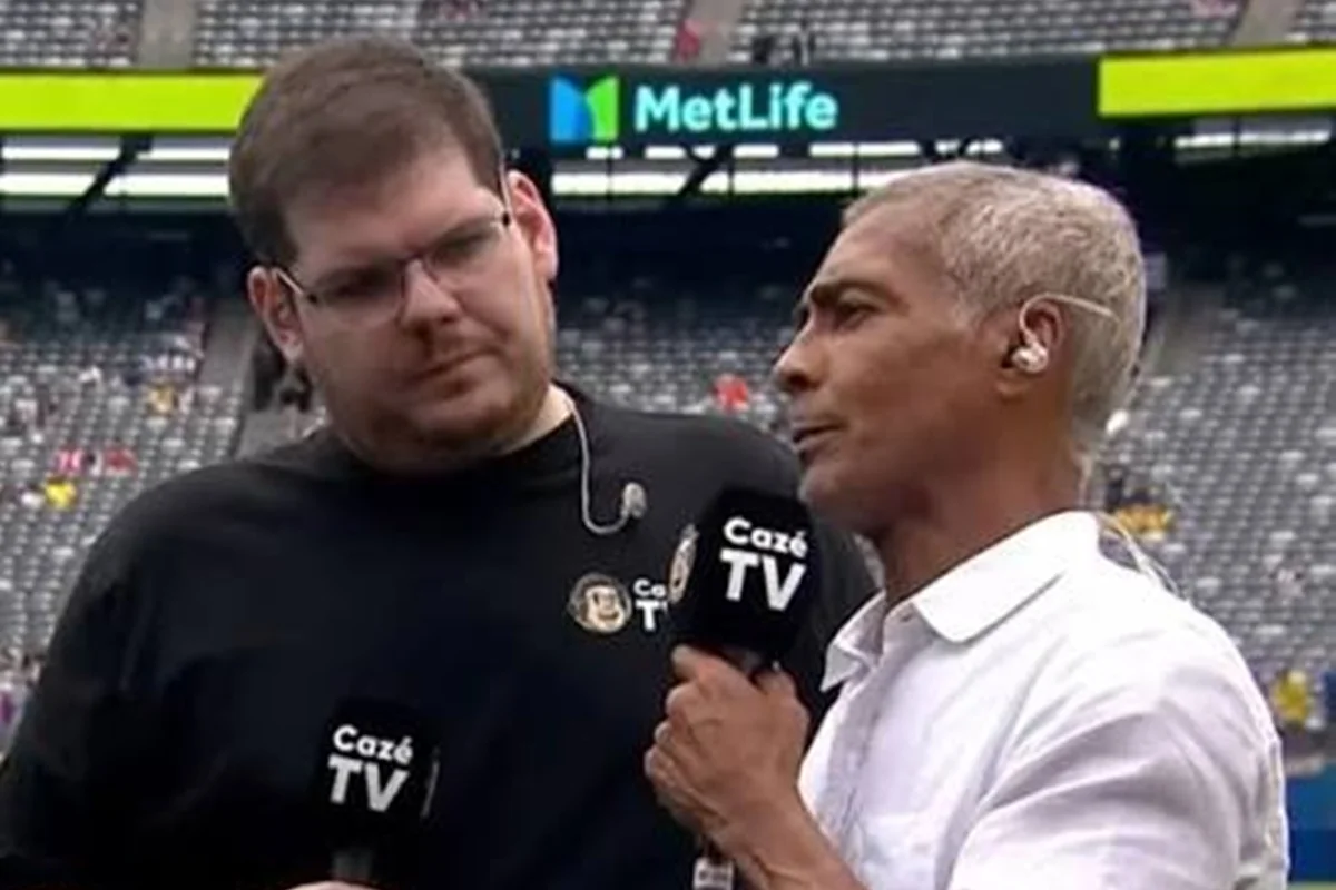 Romário e Casimiro Miguel, da CazéTV Romário e Casimiro Miguel, da CazéTV