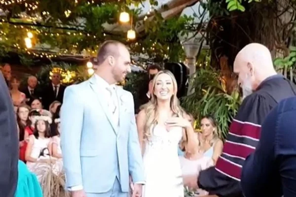 Forte esquema de segurança marca casamento de Eduardo Bolsonaro