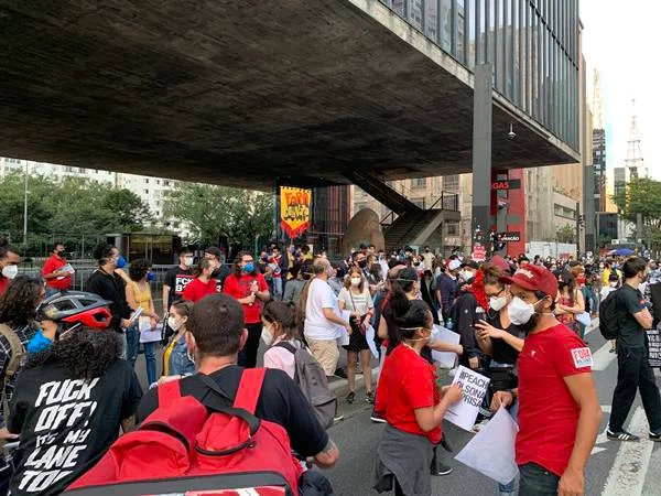 Protesto contra Bolsonaro na Avenida Paulista