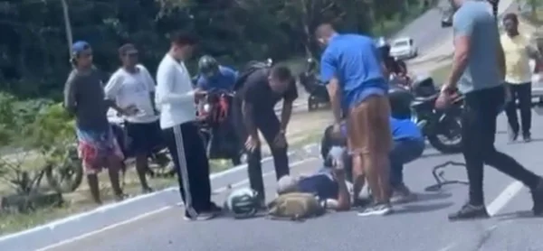 PM tem perna dilacerada em acidente de trânsito em João Pessoa