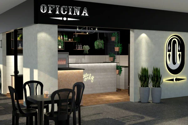 Projeto 3D do Oficina Açougue e Bar