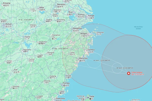 Tufão Dolphin fere 5 no Japão e põe China em alerta
