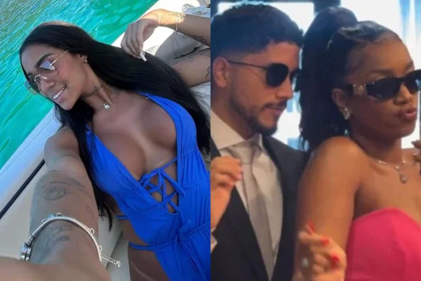 Montagem colorida de Adrielly, Yuri Lima e Iza - Metrópoles