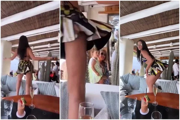 Juliette rebate críticas por dançar em mesa de restaurante na Grécia