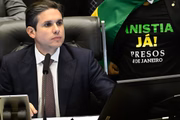 Presidente da Câmara, Hugo Motta, durante votação da urgência do projeto da anistia
