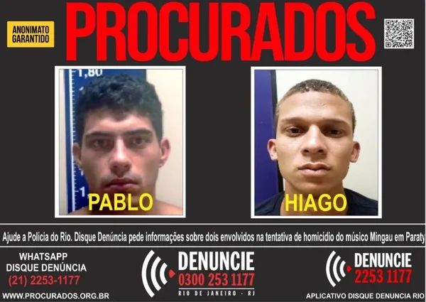 Antes de ser preso, suspeito de balear Mingau tentou fugir e se feriu
