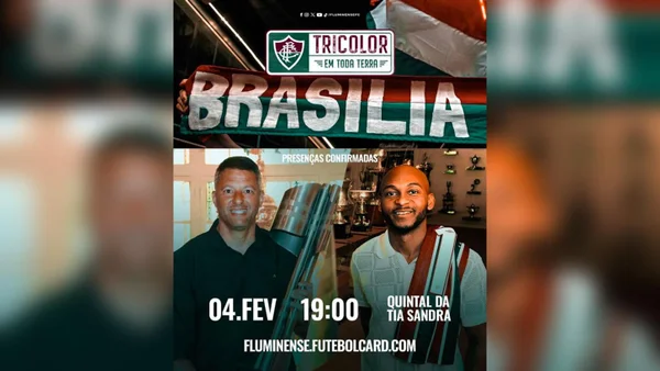 Imagem colorida do card do evento do Fluminense no DF - Metrópoles