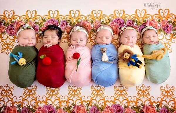 Fotógrafa refaz ensaio de bebês vestidas de princesas da Disney