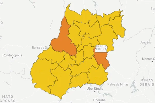 mapa de gravidade da pandemia em goiás