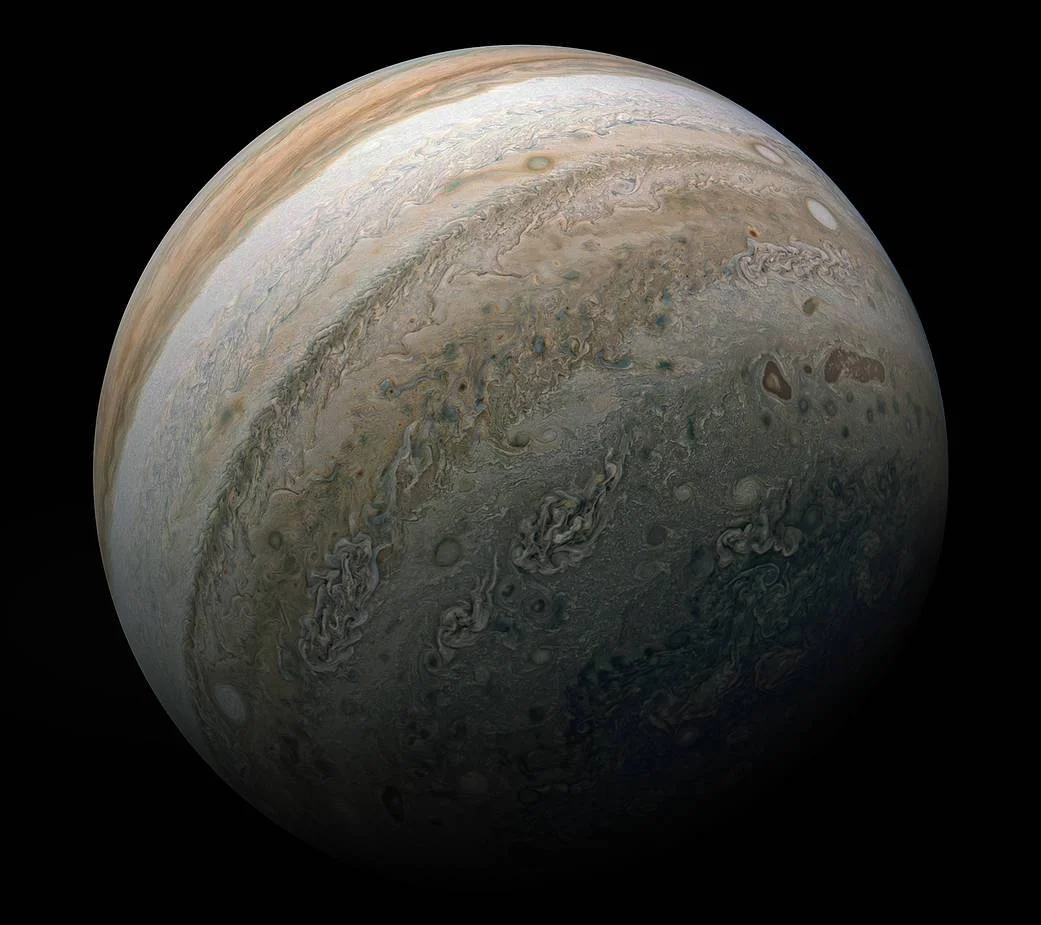 Beleza enorme: a missão Juno da Nasa capturou esta visão do hemisfério sul de Júpiter em 17 de fevereiro de 2020 Beleza enorme: a missão Juno da Nasa capturou esta visão do hemisfério sul de Júpiter em 17 de fevereiro de 2020