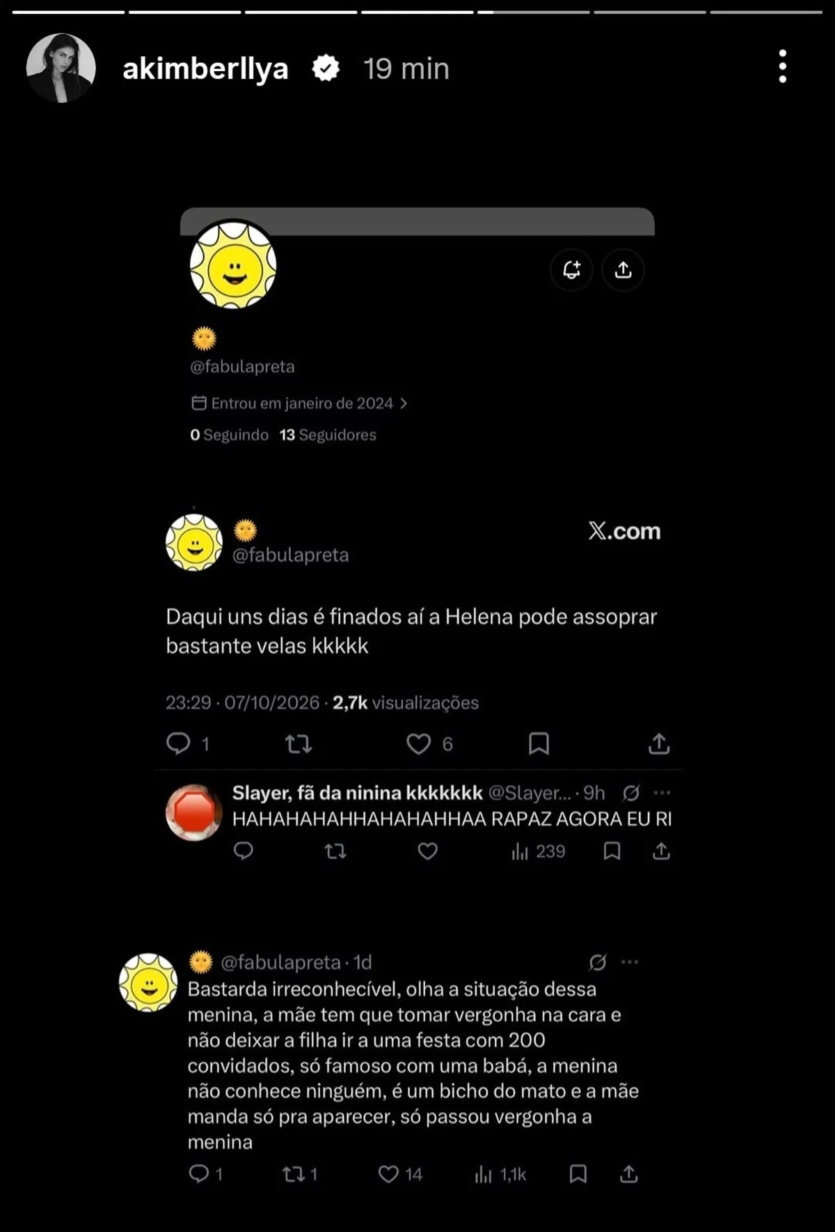 Amanda Kimberlly mostrou os perfis denunciados à polícia Amanda Kimberlly mostrou os perfis denunciados à polícia