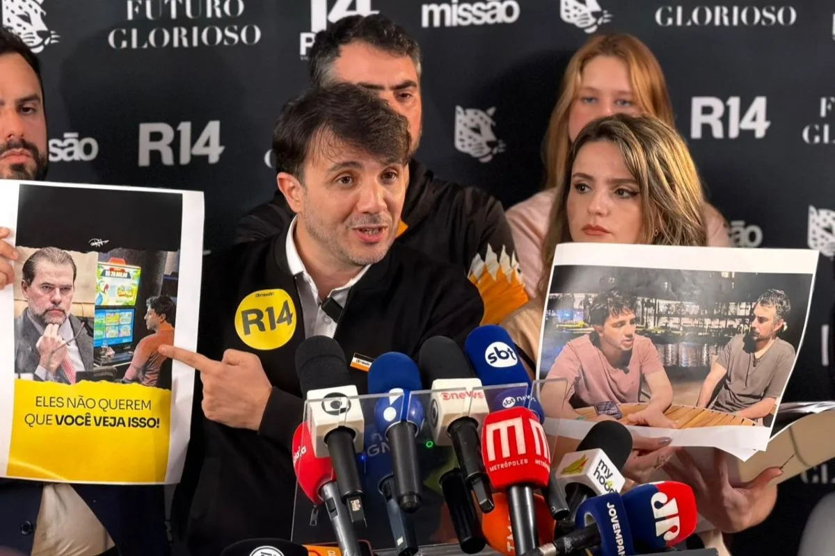 Renan Santos concede entrevista coletiva em São Paulo Renan Santos concede entrevista coletiva em São Paulo