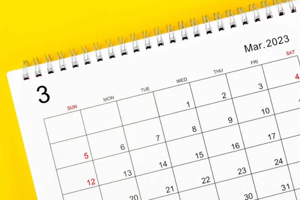 Calendário de Março