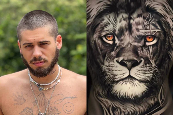 Zé Felipe fecha as costas com nova tatuagem e Virginia opina. Confira!