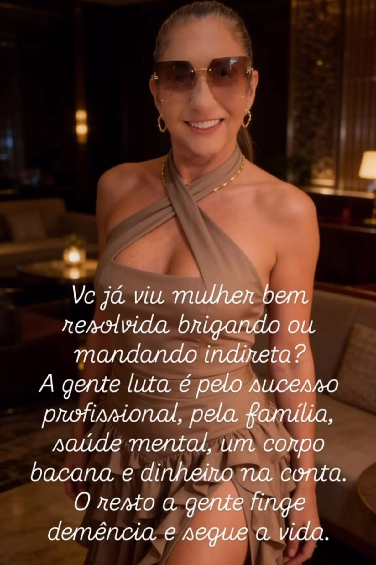 Margareth Serrão compartilhou reflexão enigmática nas redes. Margareth Serrão compartilhou reflexão enigmática nas redes.