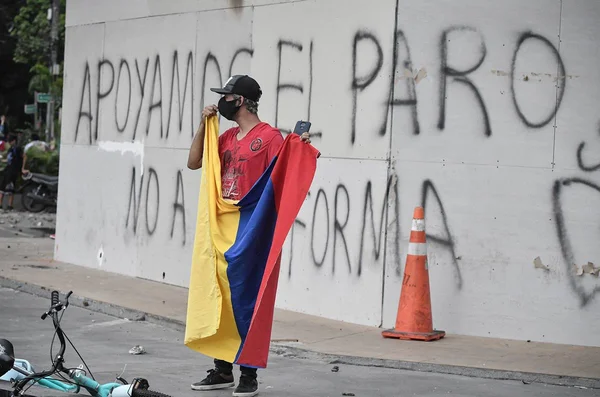 Manifestante colombiano