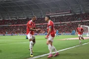 Borré comemorando gol pelo Internacional diante do Sport Borré comemorando gol pelo Internacional diante do Sport