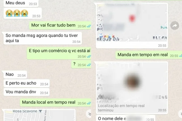 Mensagens de WhatsApp de vítima sequestrada em Itatiba --2