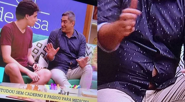 Camisa de Zeca Camargo abre ao vivo no É de Casa e web não perdoa