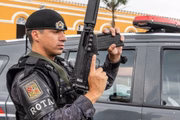 Soldado Samuel Wesley Cosmo, no batalhão da Rota na capital paulista