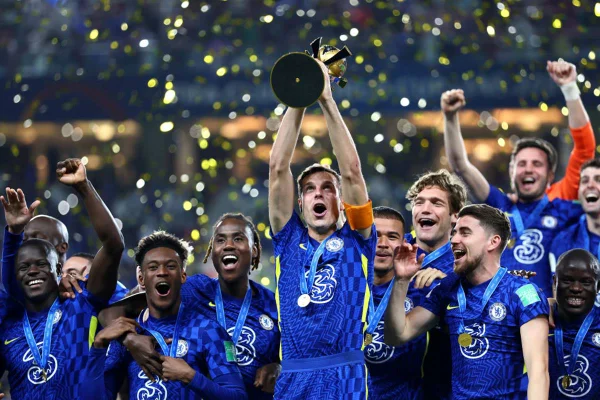 Chelsea com a taça do Mundial