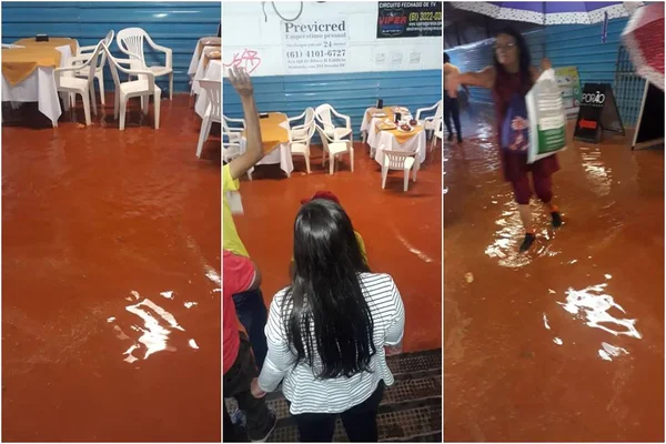“Rio de lama” invade Galeria dos Estados após temporal