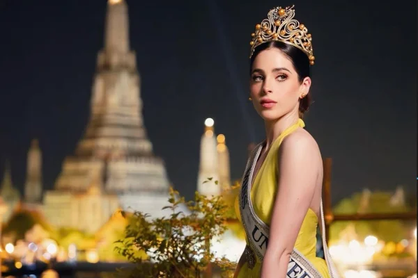 A modelo mexicana Fátima Bosch, vencedora da edição de 2025 do Miss Universo