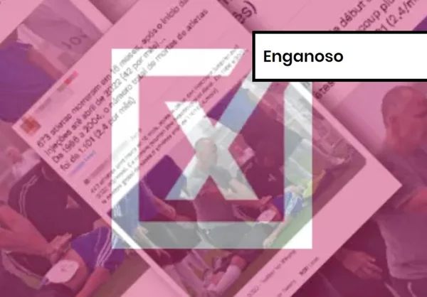 Imagem colorida de post enganoso