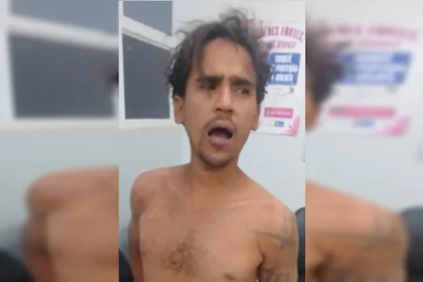 Foto colorida do homem preso por incendiar a casa e carros do ex-patrão no Gama (DF)
