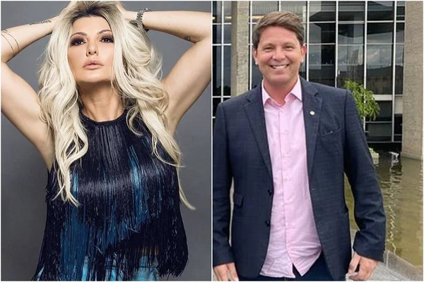 Antônia Fontenelle e o secretário especial da Cultura, Mário Frias