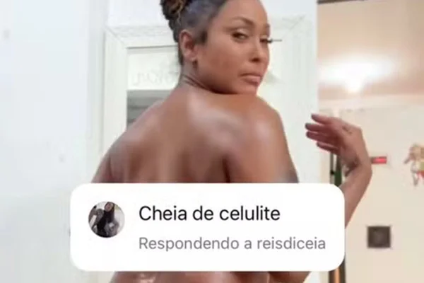 Rosiane Pinheiro rebate críticas sobre celulite e posta foto seminua