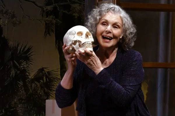 Imagem colorida de um mulher no teatro - Irene - Metrópoles