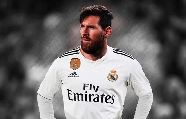 Messi com a camisa do Real Madrid
