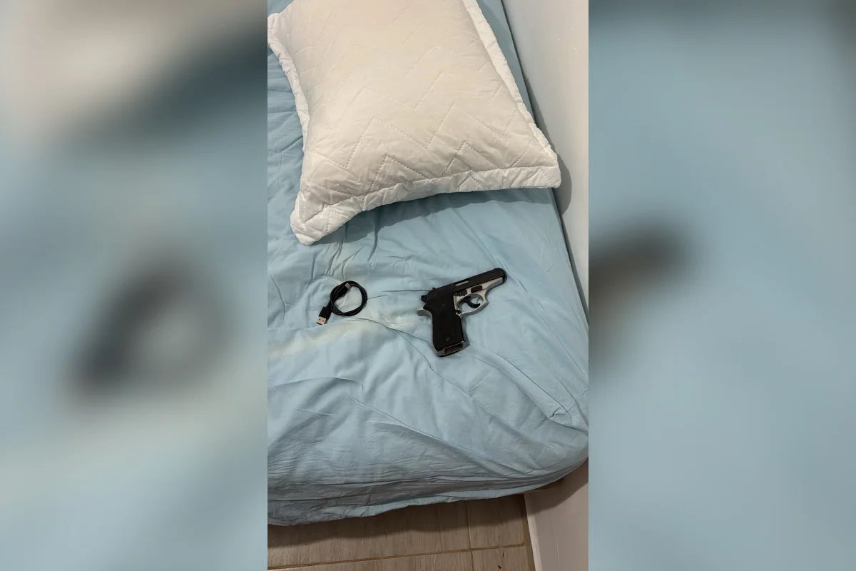 Além de ter o mandado de prisão cumprido para o cumprimento da pena, Ricardo foi flagrado com um documento de identidade falso e uma pistola Bersa calibre .380 carregada Além de ter o mandado de prisão cumprido para o cumprimento da pena, Ricardo foi flagrado com um documento de identidade falso e uma pistola Bersa calibre .380 carregada