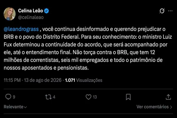 Grass acusa Celina de mentir e governadora o chama de desinformado - destaque galeria Grass acusa Celina de mentir e governadora o chama de desinformado - destaque galeria