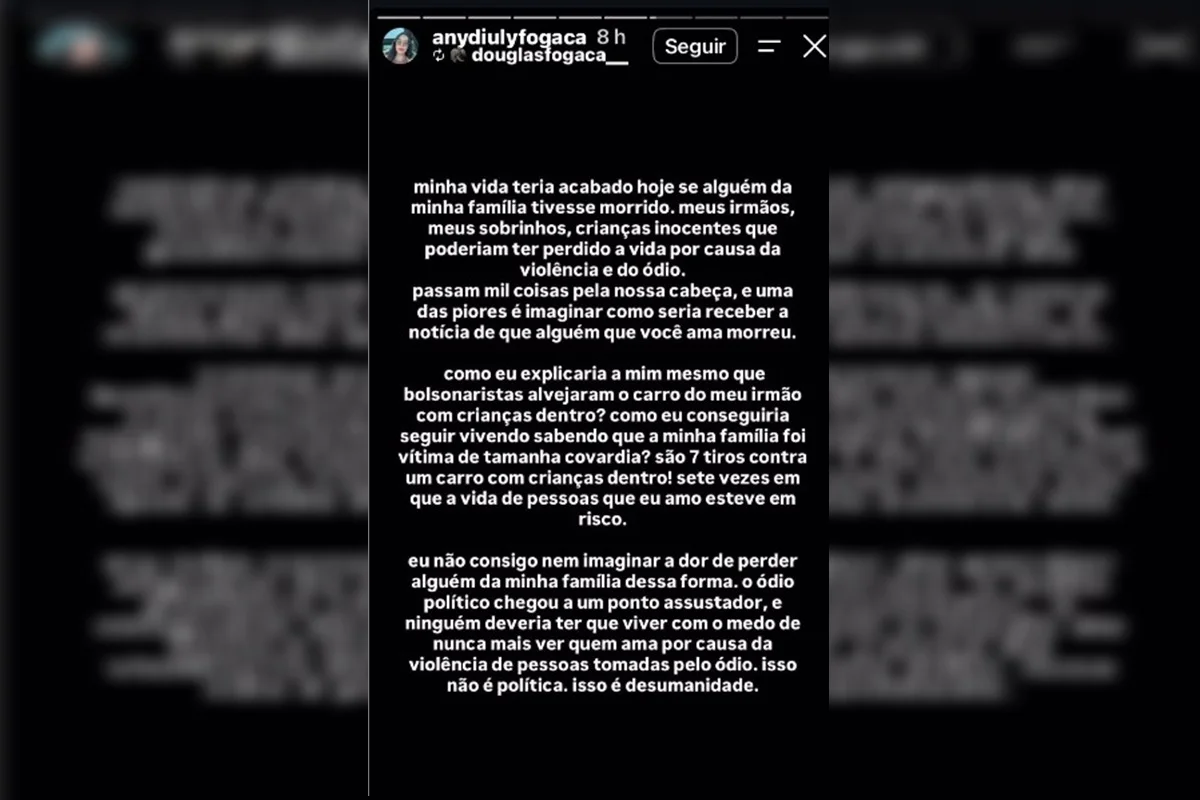 Postagem da filha do vereador Postagem da filha do vereador
