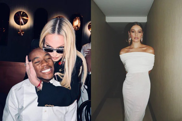 Montagem com fotos coloridas de Madonna com o filho e Sophie Charlotte - Metrópoles