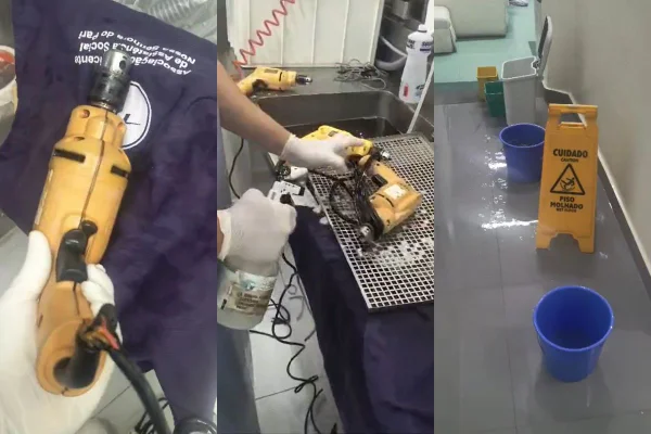 Furadeiras caseiras e infiltração em hospital