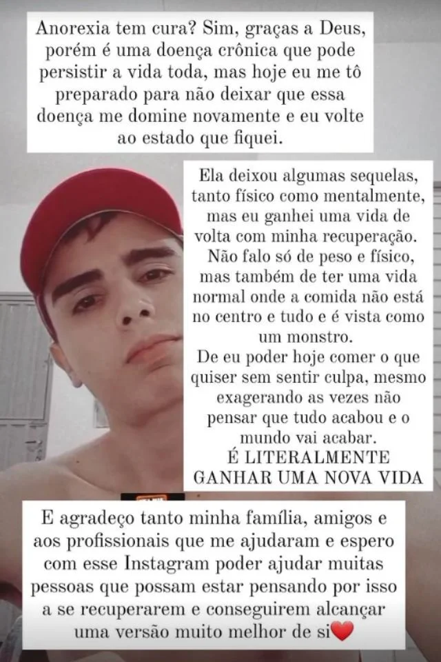 Relato de Zé Carlos no Instagram Relato de Zé Carlos no Instagram