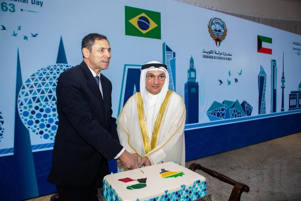 Embaixador do Kuwait no Brasil, Talal Rashed Abdulaziz A. Almansour; Ibrahim Altourah, Fahad Allalati e Khaled Hussain